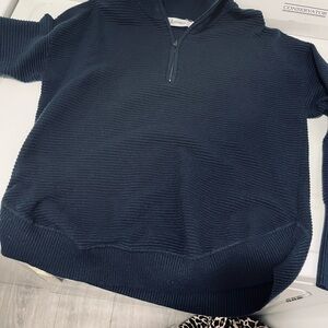 Men's Navy Half-Zip Sweater